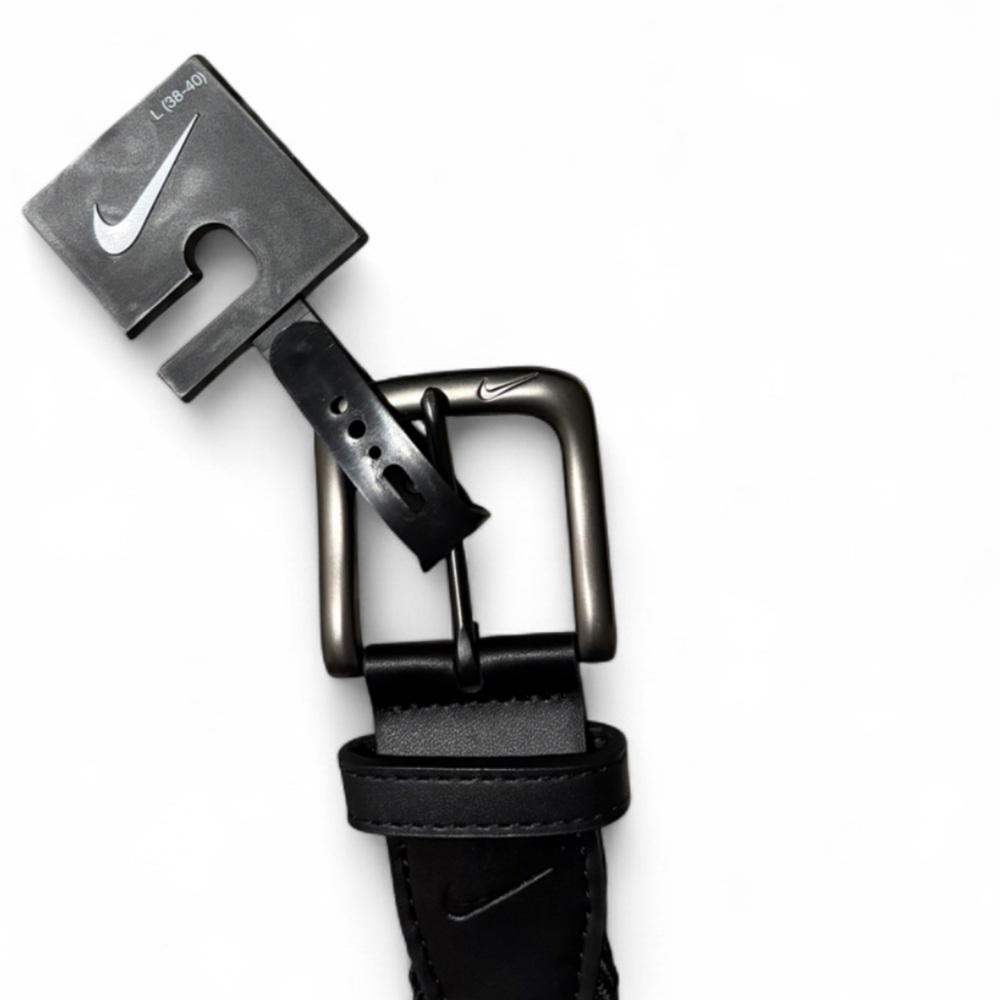New With Tags Nike Men’s Woven Stretch Belt- Black Size Large (38-40) - Picture 3 of 5